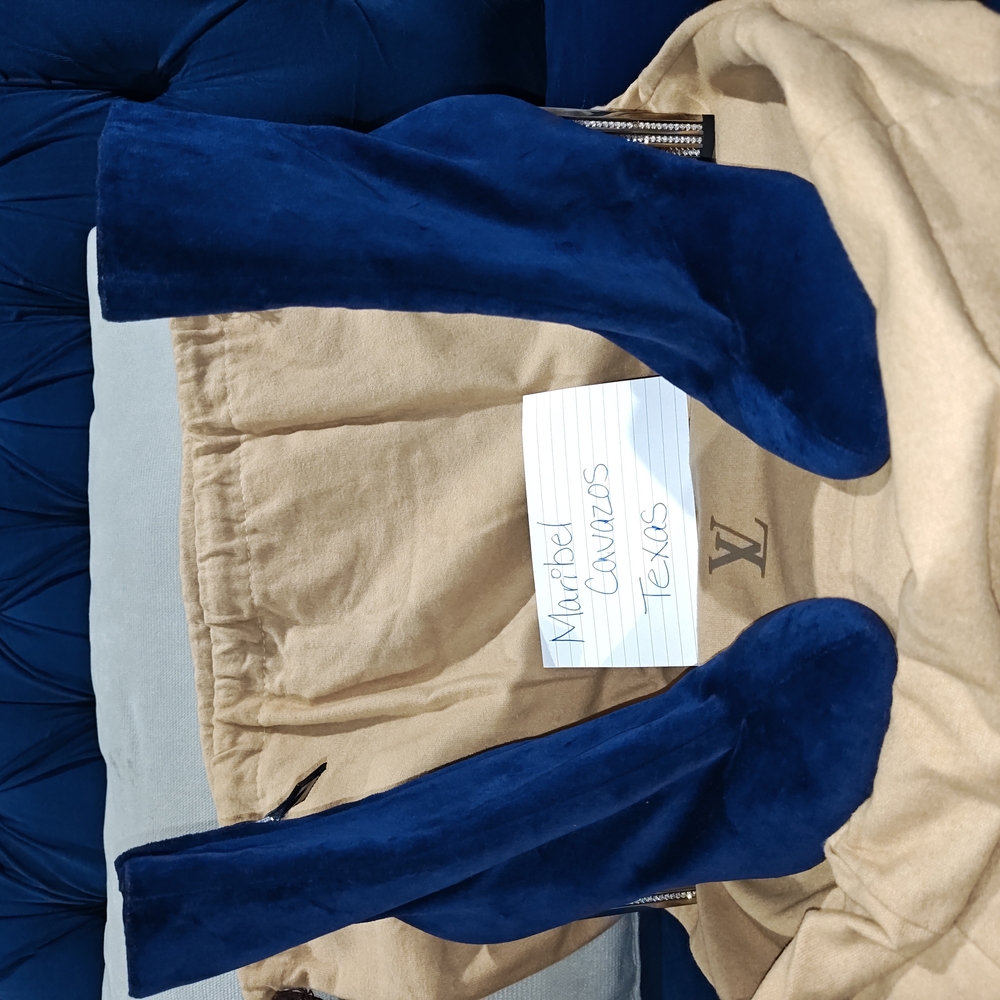 Louis Vuitton Blue Suede Boots